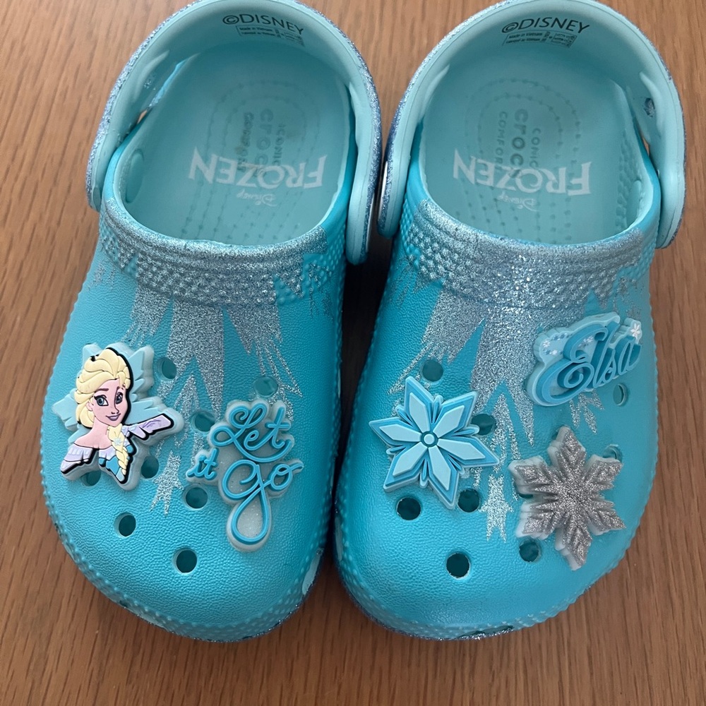 Disney Blue Slippers with Perforated Design